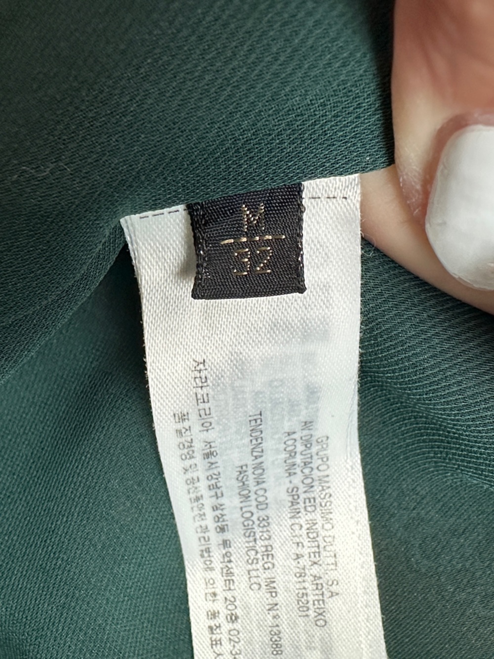 Massimo Dutti Women’s Open Front Cardigan Jacket Shirt Teal Peach Patterned - Picture 5 of 6